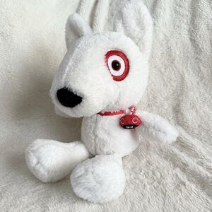 Target Brand Bullseye 10" Plush Dog Mascot with Backpack Ladybug Red White